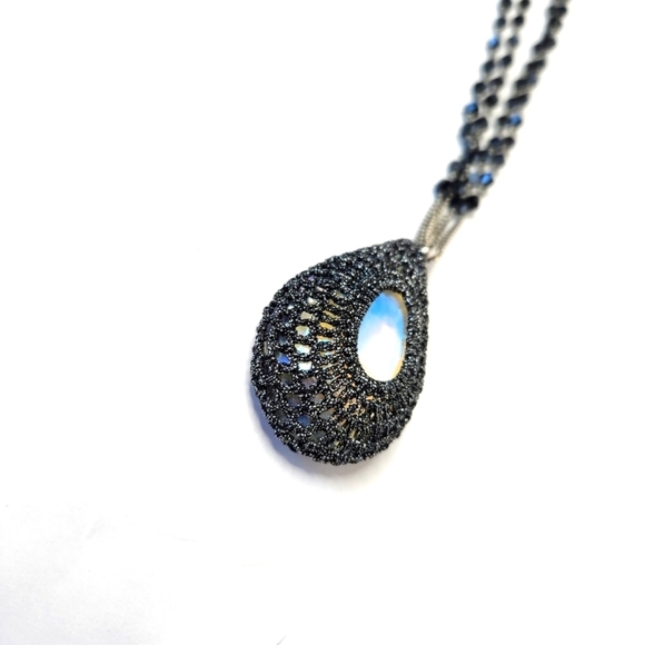 By Denis & Charles Rush Pendant Necklace Beaded - Picture 4 of 7